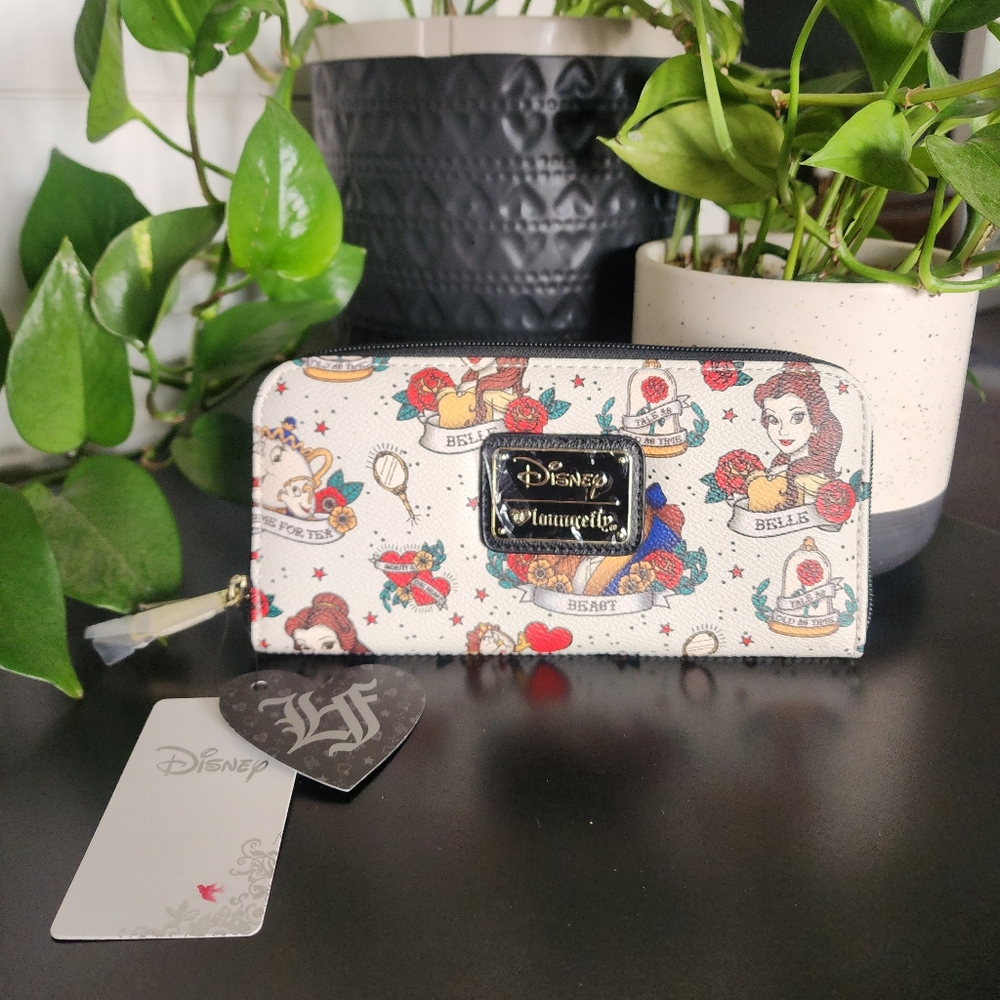 Loungefly! Wallet: Disney Belle Tattoo AOP